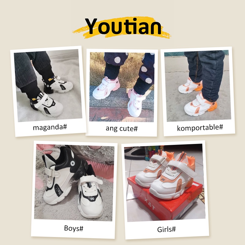 【On Hand】 Rubber Shoes For Kids Boys Thick Sole Casual Shoes Girls Korean Shoes 1 To 6 Years Old