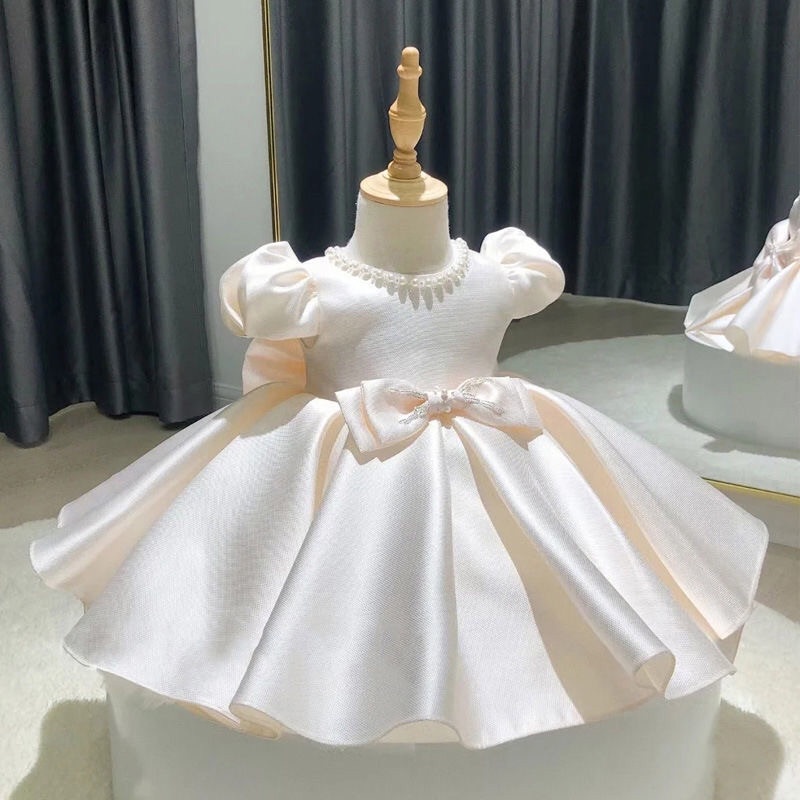 LZH Baby Girl Dress Formal Christening Baptism Princess Wedding Birthday Dress 