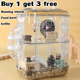 Buy1get free3Hamster Cage with Running Wheel .BIN CAGE FOR HAMSTER  Hamster Bin Cage  Size Bin Cage