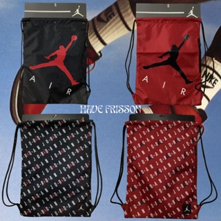 BAGS — Nike drawstring bag (Air Jordan black and red) WITH PLASTIC PACKAGING
