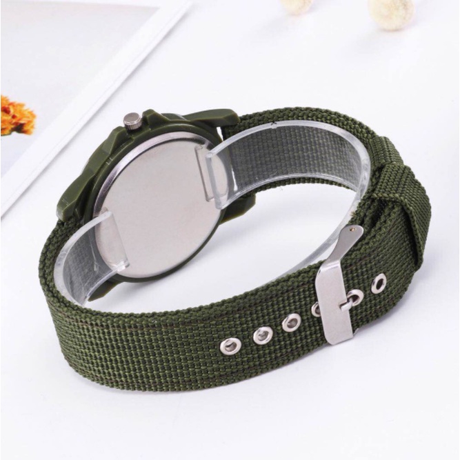 SESE Gemius Military Analog Watch Unisex fashion Canvas Waterproof Watch Canvas-belt StrapWaterproof