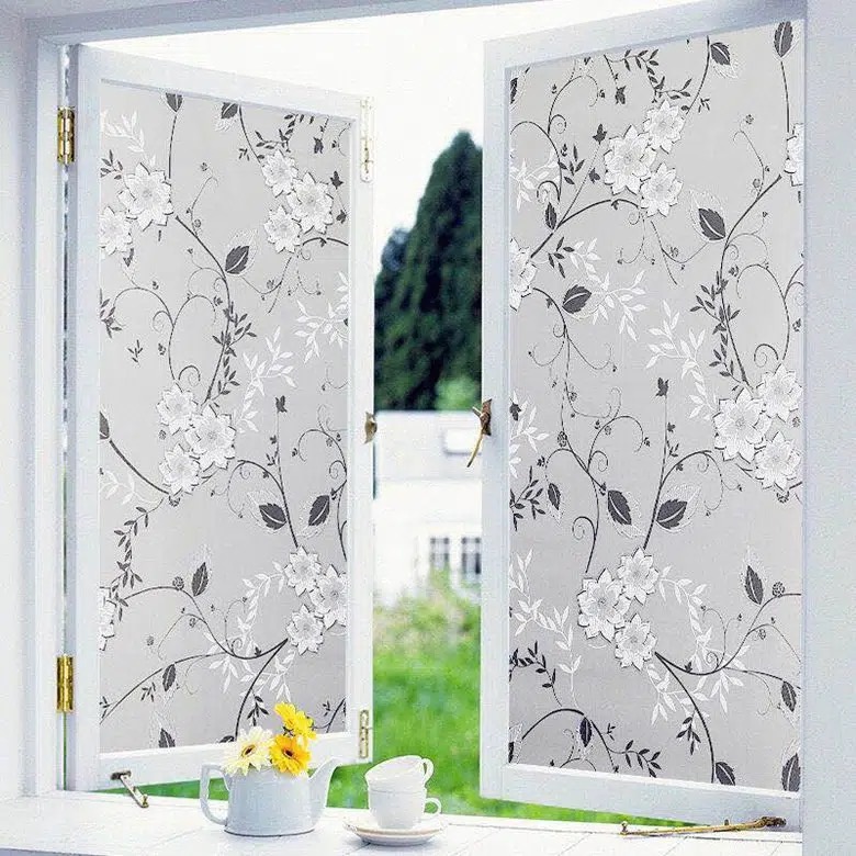 Window Wallpaper window glass sticker design Decal Adhesive Bathroom