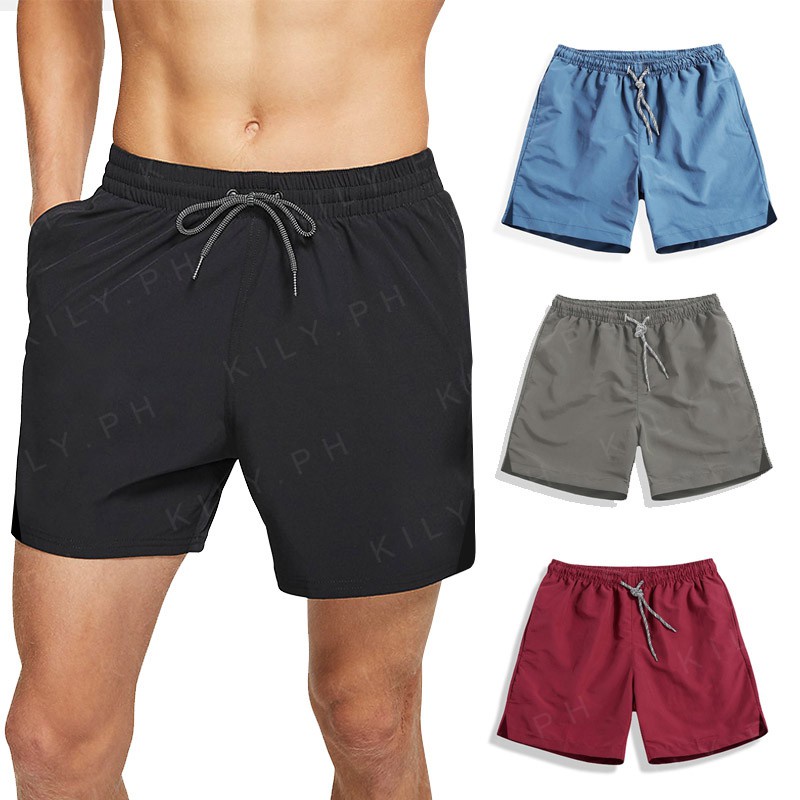 Kily.PH Taslan Shorts for Mens Drawstring Jogger Sweat Shorts Light ...