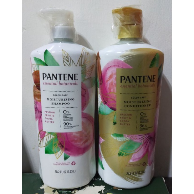 Pantene essential botanicals shampoo and conditioner, 1.13 litre