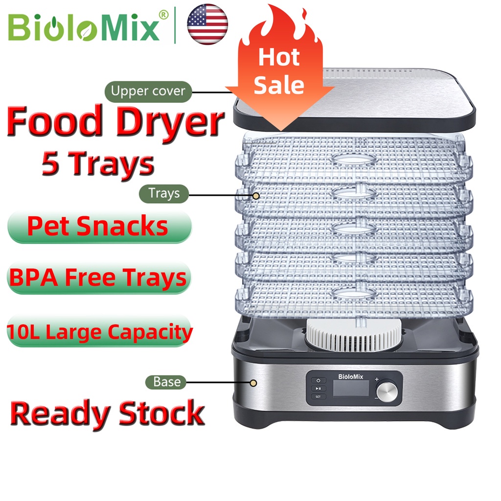 Biolomix Food Dryer Dehydrator For Fruit And Pets Snacks 5 Trays 400W