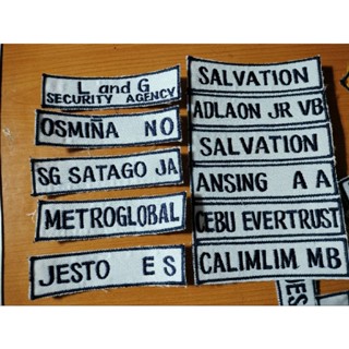 SECURITY GUARD NAME CLOTH@AGENCY NAME CLOTH ( EMBROIDERED) #2
