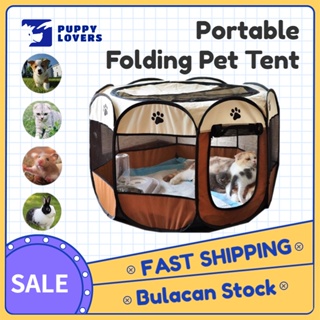 （hot sale）PUPPY LOVERS Cat Delivery Room Folding Octagonal Pet Fence Dog Cage Cat Nest Tent Pets Sup