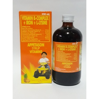 ♩Appetason Vitamin B Complex+ Iron and Lysine  Syrup VITAMINS 60ml,120ml and 250ml✶cherifer