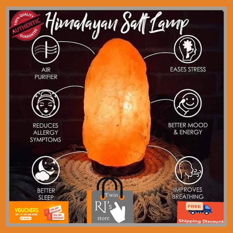 Crystal Himalayan Salt Lamp Pure Natural Tasteless Without Any Harmful