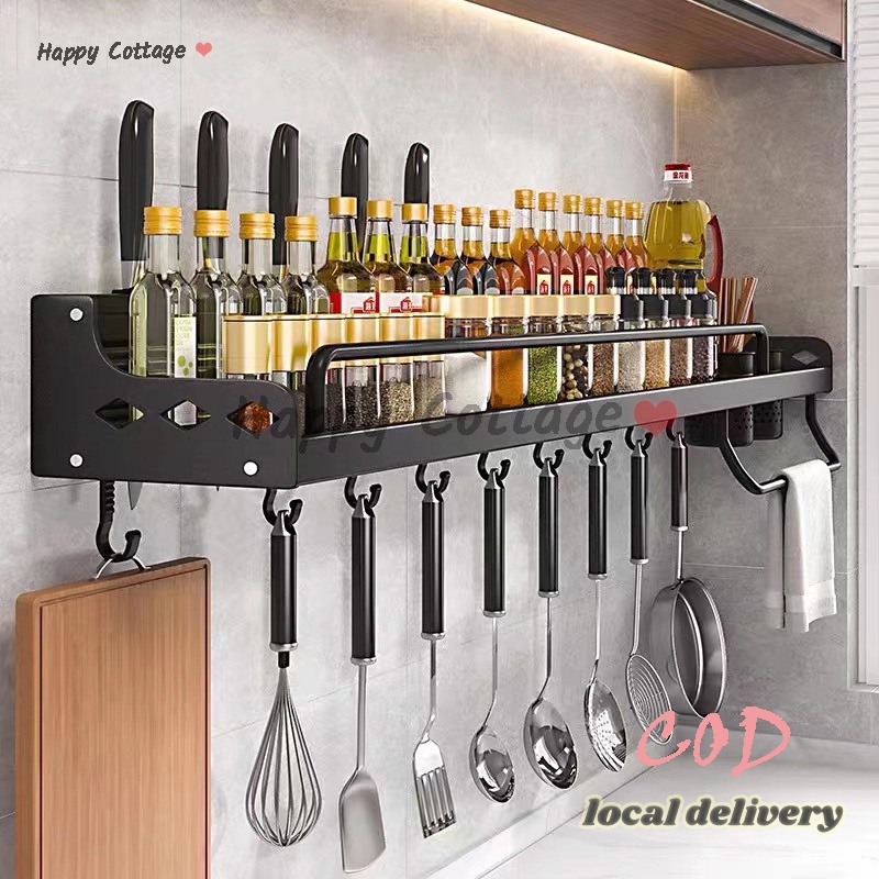 Spice Rack Hanging Kitchen Organizer Condiments Organizer Wall Mounted
