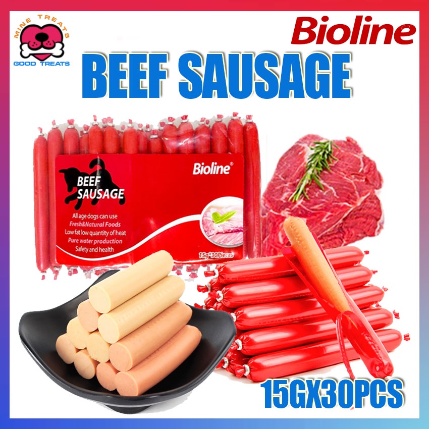 Bioline Sausage Dog Treat 15g Pet Dog Sausage Cat Sausage Pet Snack