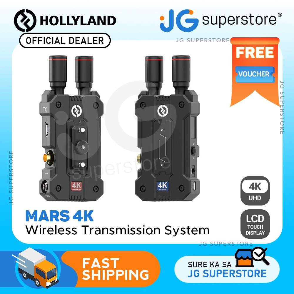 Hollyland Mars 4K UHD Wireless Transmission System w/ LCD Display for ...