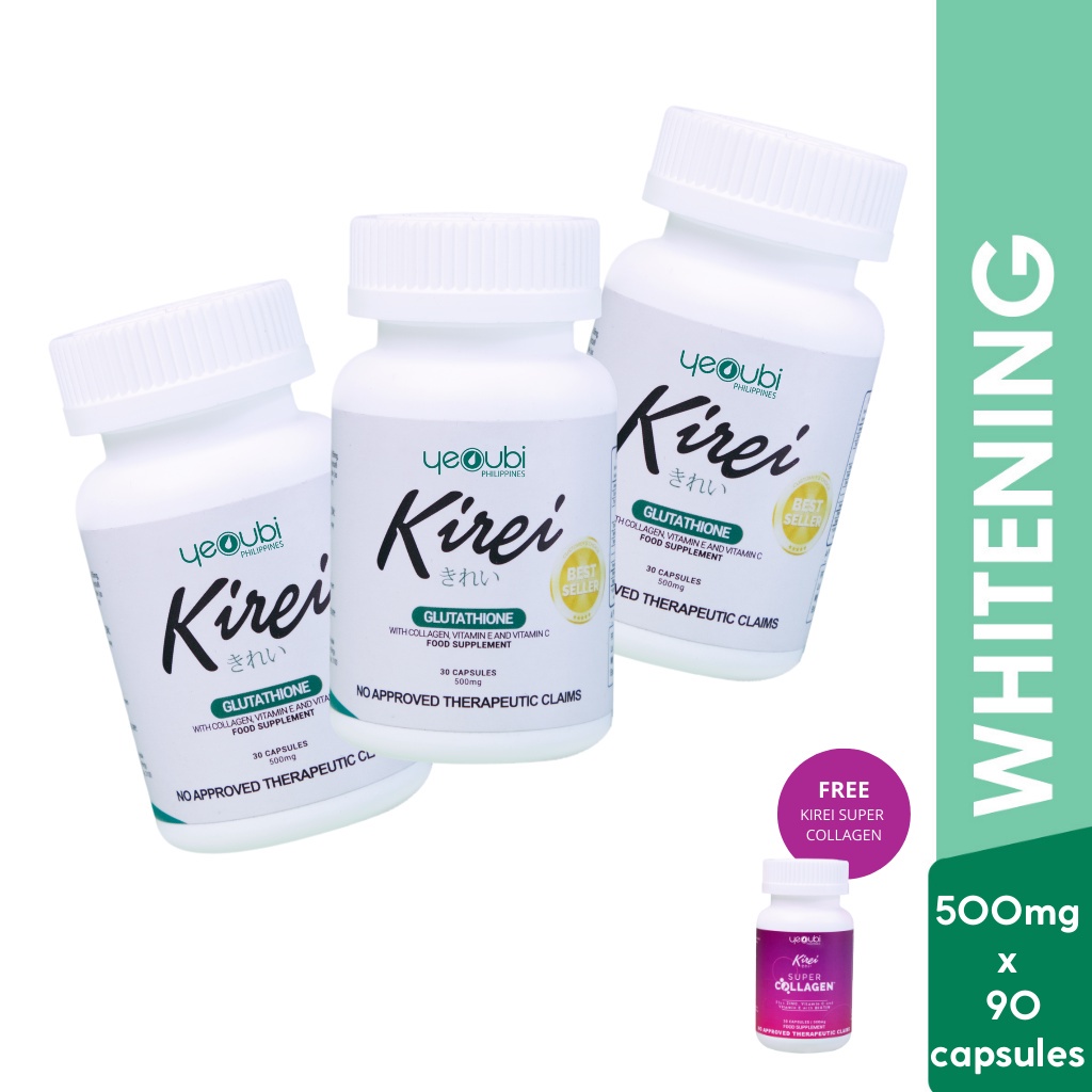 KIREI GLUTATHIONE WHITENING SKIN NOURISH ANTIAGING 3BOTTLE