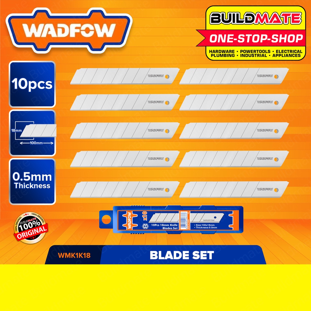 WADFOW 10 PCS Snap-off Knife Blades Set 18mmx100m Handy Utility Knife ...