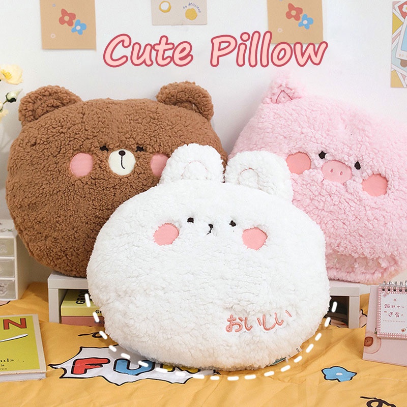 Cute Soft Throw Pillows Cartoon Chair Cushion Bed Supplies Girls Gifts