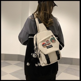 （Hot）Men's messenger bag ins tide brand small messenger bag leisure student single shoulder backpack #6