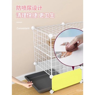 ❁▽☄Rabbit Cage For Rabbit large Collapsible Cage Tray Anti-Spray Urine With Storage Space Rabbit Nes