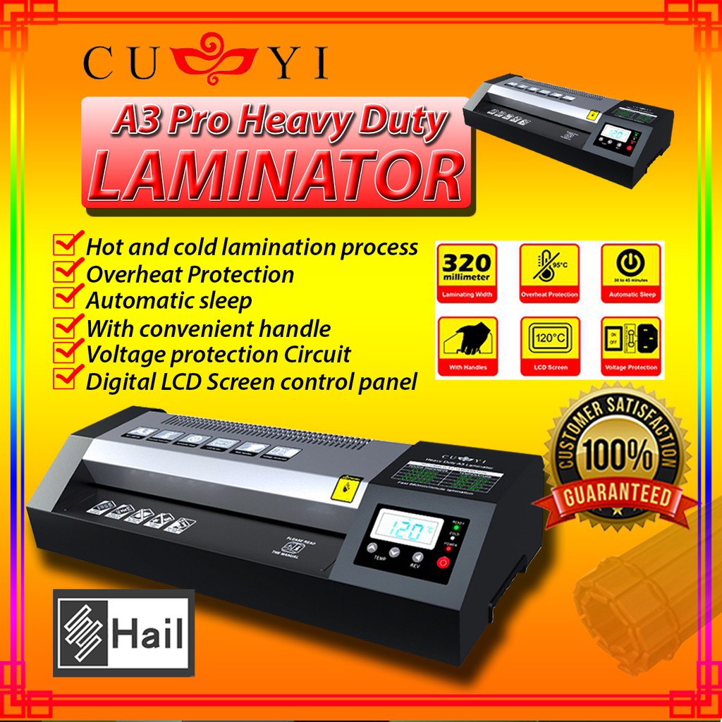 CUYI A3 laminator Heavy Duty Laminating Machine Shopee Philippines