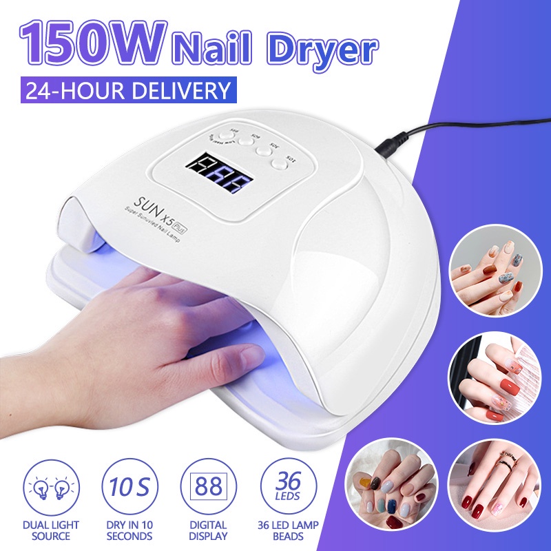 Sun X5 Plus 150w Uv Nail Phototherapy Lamp Led Nail Light Quick Dryer Cure Gel Polish Nail