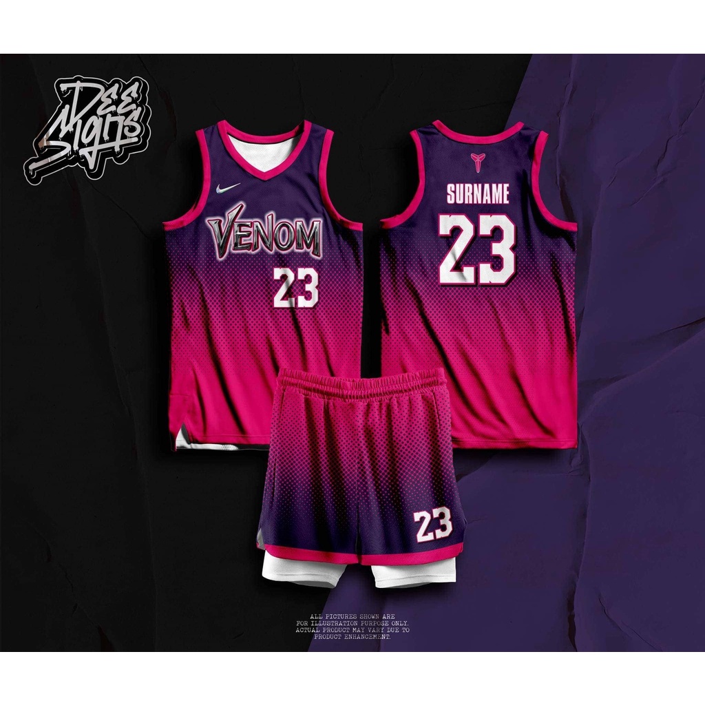 VENOM 01 BASKETBALL JERSEY FREE CUSTOMIZE OF NAME AND NUMBER ONLY Full ...