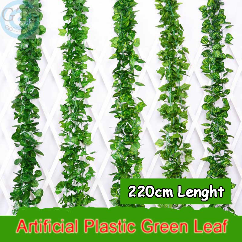 2Meter Artificial Plastic Green Leaf Rattan String Garland Plants Ivy