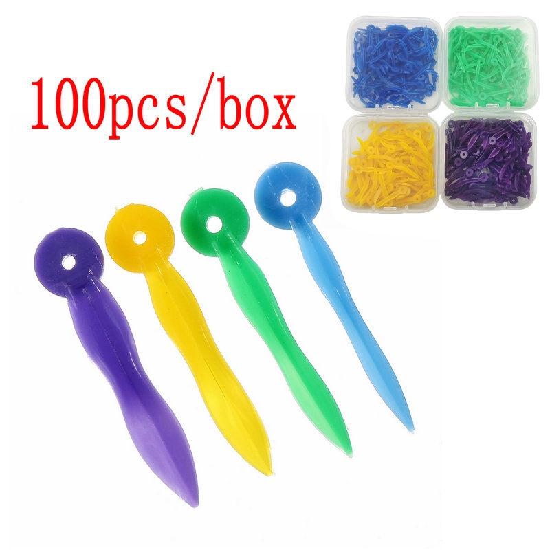 100pcs/box Dental Wedges Tooth Gap Wedge With Holes Disposable Plastic
