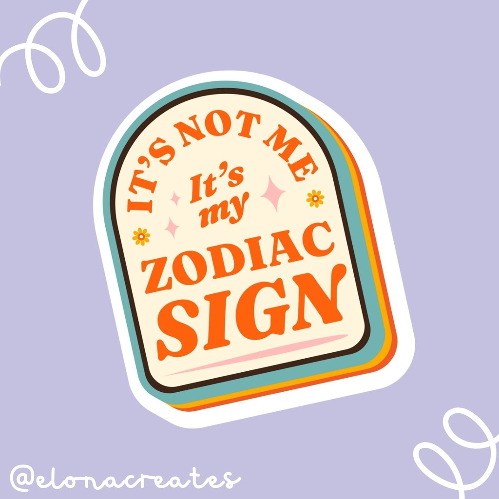 Cute Retro Style Zodiac Sign Sticker Vinyl For Laptops, Journals, Planners EC-1041 #9