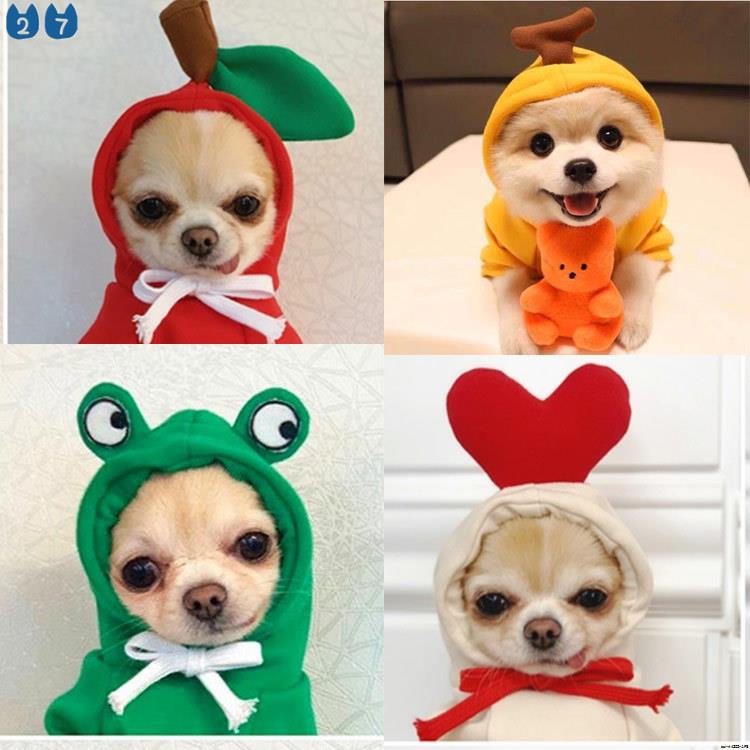 holloween costume 『27Pets』Warm Pet Fruite Cosplay Cloth Dog Hoddie Cat Clothes