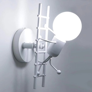 LH Nordic modern LED personalized creative interior wall lamp bedroom art decoration ladder lamp #6