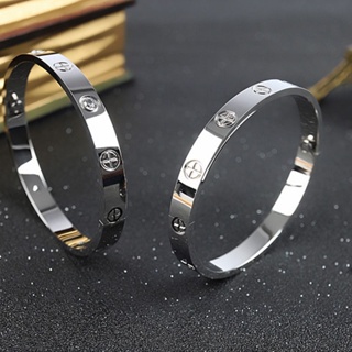 CARTIER Carjia Five-Generation Screwdriver Men's And Women's One-Word Diamond-Free Couple Bracelet #6