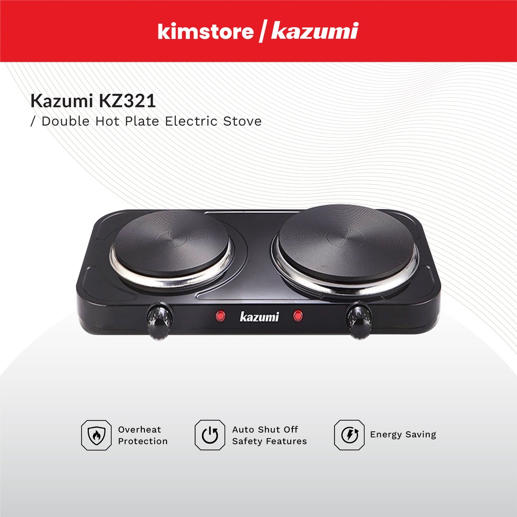 KIMSTORE Kazumi Kz321 Double Hot Plate Electric Stove Shopee Philippines