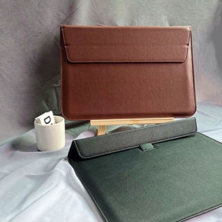 Laptop bag compatible for Macbook matebook pro leather sleeve with Stand Function sleeves Slim Hand Bag Business bag Compatible with  11 12 13.3 15.4 inch 2020 2019