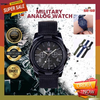 SESE Gemius Military Analog Watch Unisex fashion Canvas Waterproof Watch Canvas-belt StrapWaterproof #1