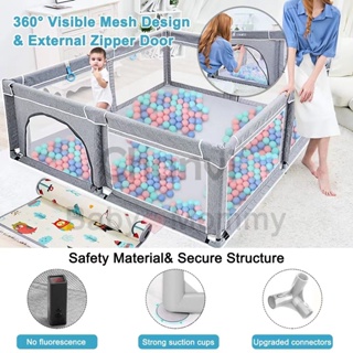 Baby Playpen Toddler Indoor Outdoor Kids Activity Center Safety Fence Play Area Breathable Mesh Crib #1