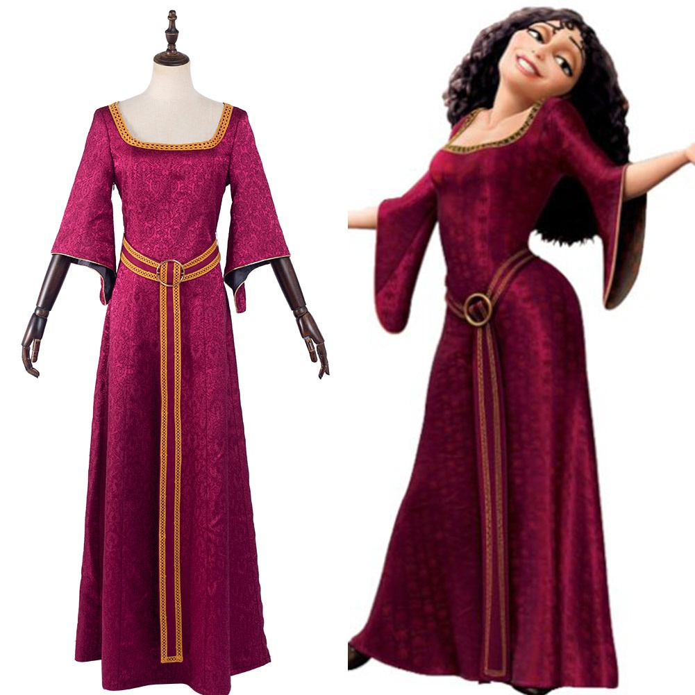 In Stock Mother Gothel Cosplay Costume Outfits Halloween Carnival Suit