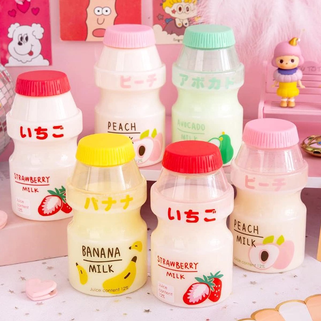 Plastic Water Bottle Tour Drinking Bottle Yakult Shape Cute Kawaii Milk