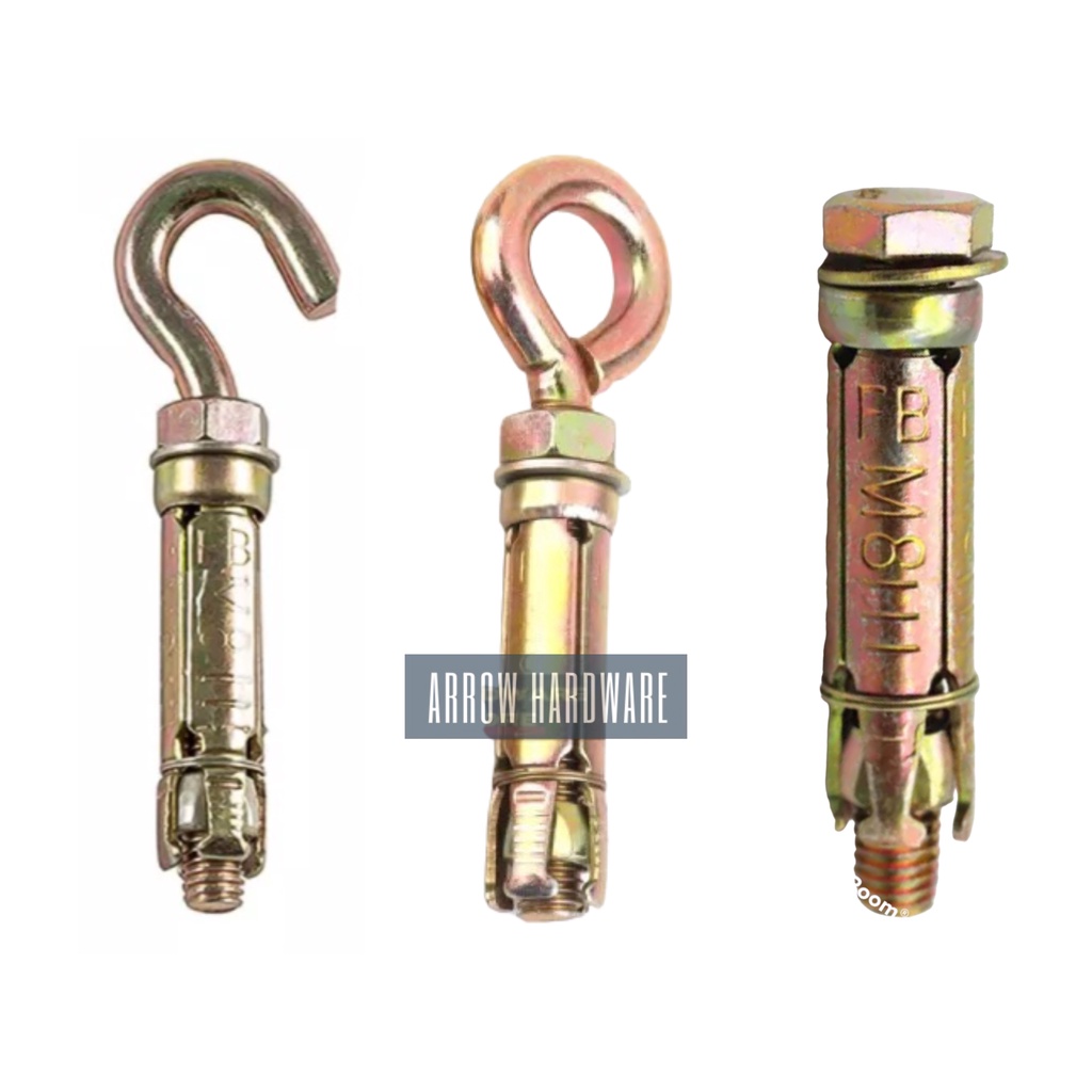 Concrete Expansion Shield Anchor With Eye Bolt Hook For Heavy Duty