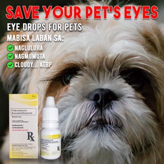 RAMTREX Tobramycin + Dexamethasone Eye Drops for Pets Dogs Cats Birds Chickens Eyefsa