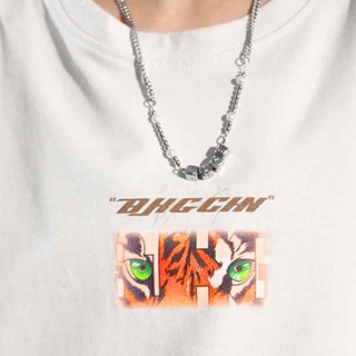 tshirt unisex summer tiger eyes american print Trendy Brand black plus size top cotton crewneck tees #6