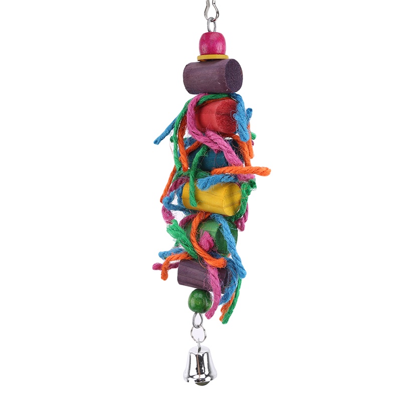Parakeet pet cocker dog bird rope hole ladder hammock swing multi-color accessories #5