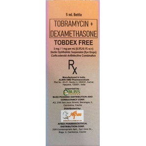 TOBDEX Tobramycin+Dexa Eye Drops 5ml FDA approved Imported
