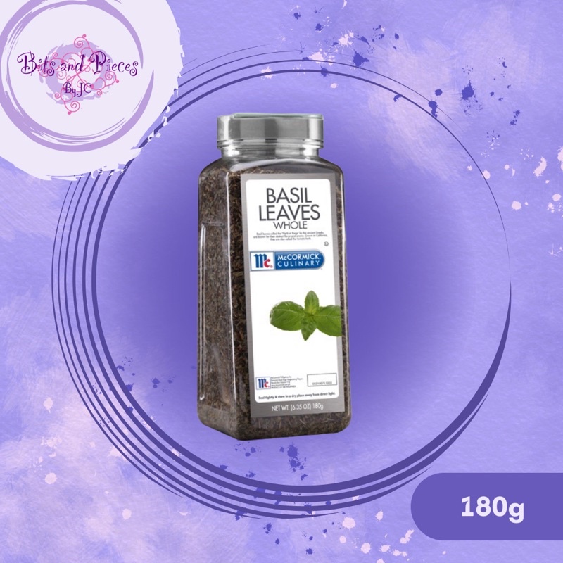 McCormick Culinary Basil Leaves Whole 180g Shopee Philippines