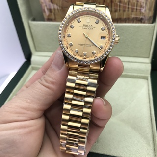 ROLEXs Watch for Women with Diamonds 36mm Automatic Gold Authentic 50m Waterproof Unisex 16233 OEM C #6