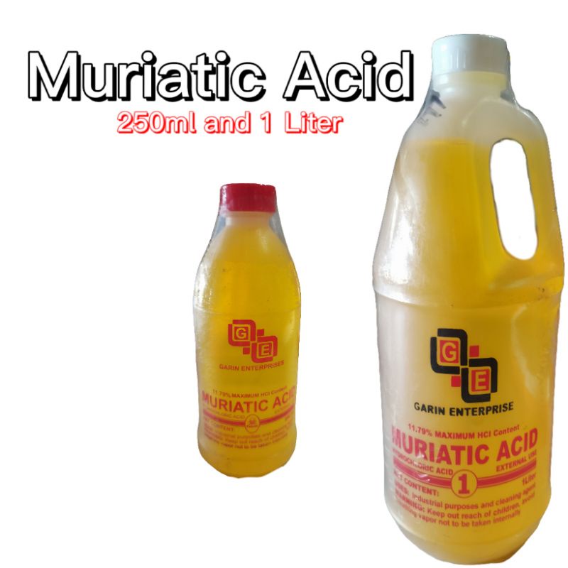Muriatic acid 250ml and 1 liter and Gallon Shopee Philippines