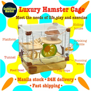 【ON STOCK】Double Layer Hamster Starter Cage Kit hamster castle house