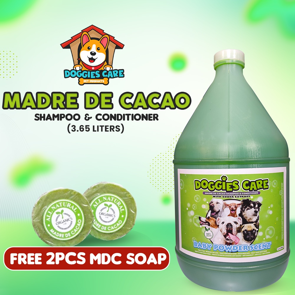(hot)۩Madre de Cacao Shampoo & Conditioner with Guava Extract  - Baby Powder Scent 1 Gallon Green A #1