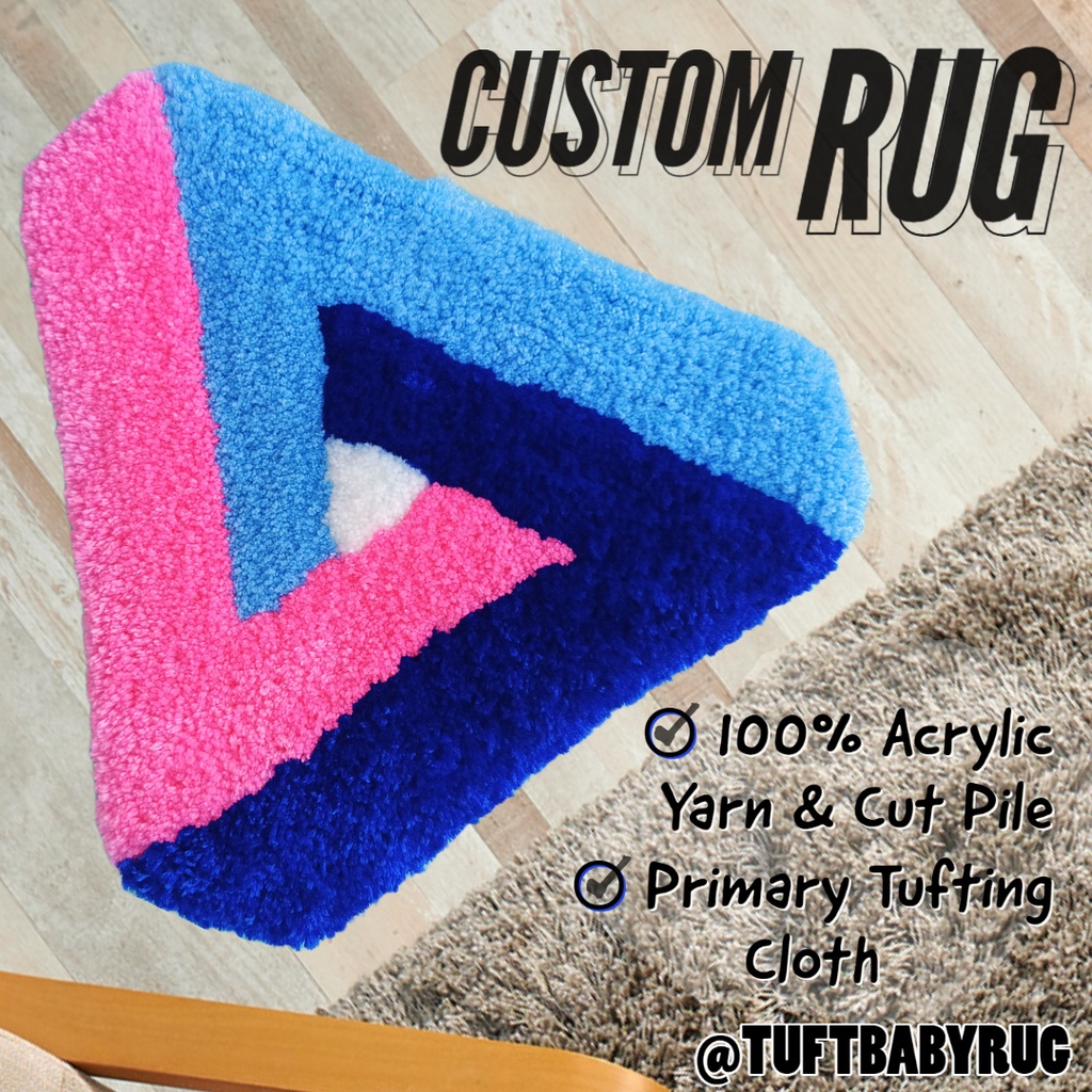 Abstract Triangle Custom Tufted RUG 100 HandMade Shopee Philippines