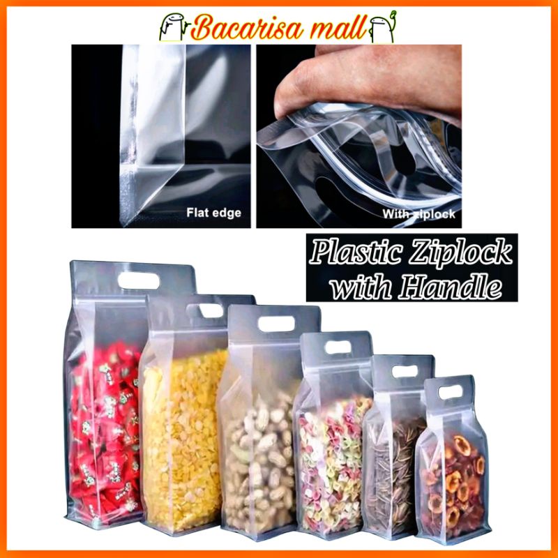 BACARISA 1/10/20/50Pcs Transparent Plastic Food Packaging Ziplock Bag