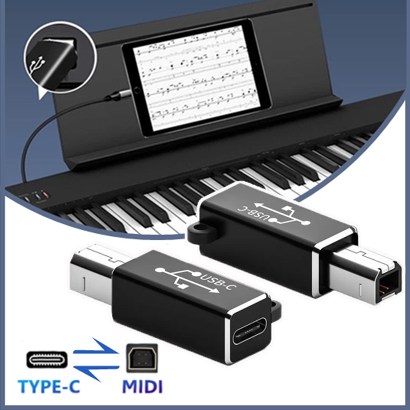 USB Type C Female To USB B Male MIDI Adapter For Scanner Printer