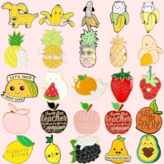 Cartoon Fruit Lapel Pin Banana Apple Brooch Gifts for Friends Clothing Accessories Jewelry